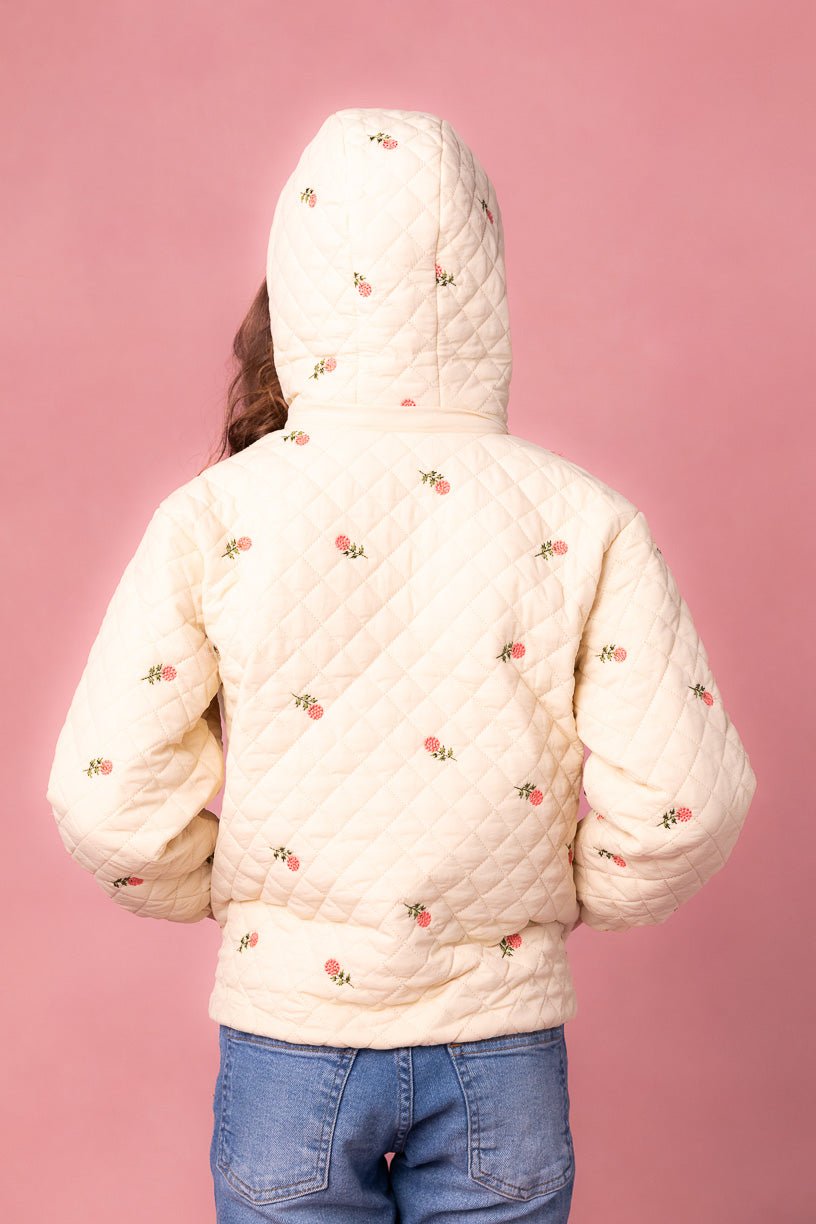 Mini Quilted Jacket in Delicate Zinnia-Mini