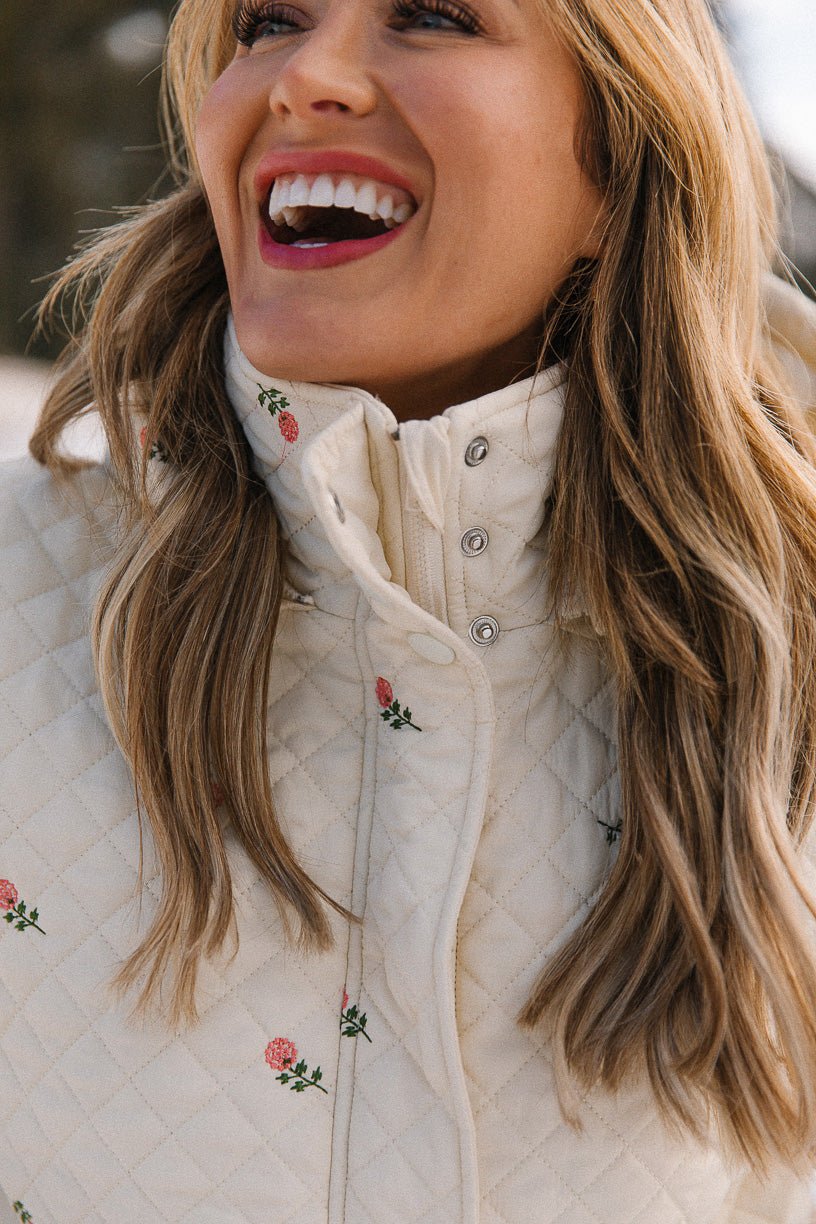 Quilted Jacket in Delicate Zinnia-Adult