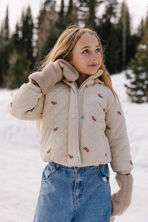 Mini Quilted Jacket in Delicate Zinnia