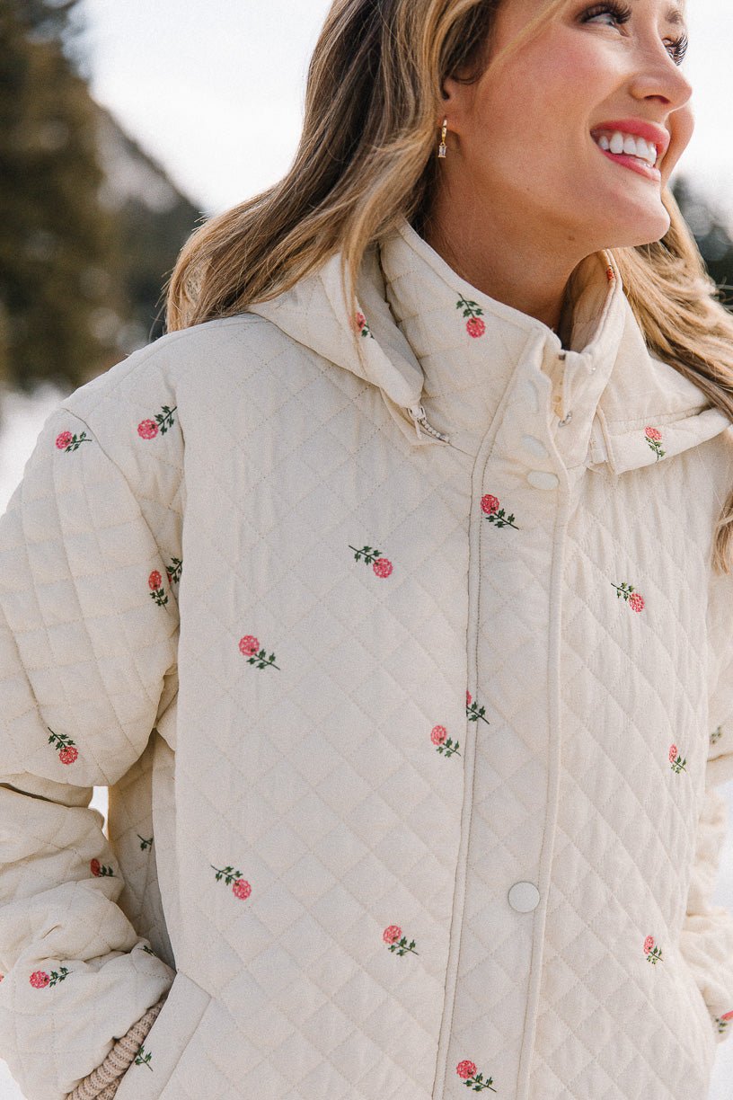 Quilted Jacket in Delicate Zinnia-Adult
