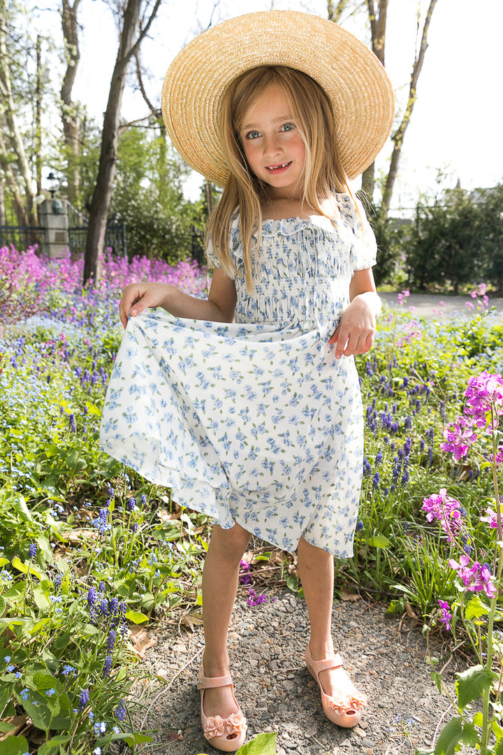 Mini Rae Dress in Blue Floral - FINAL SALE