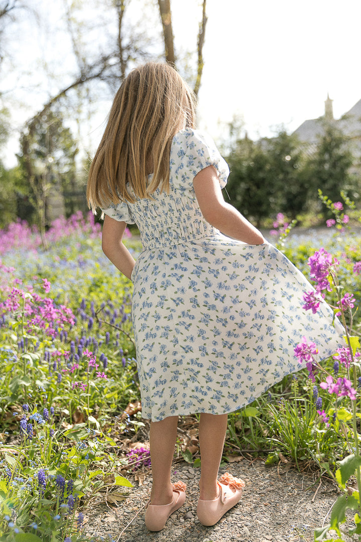 Mini Rae Dress in Blue Floral - FINAL SALE