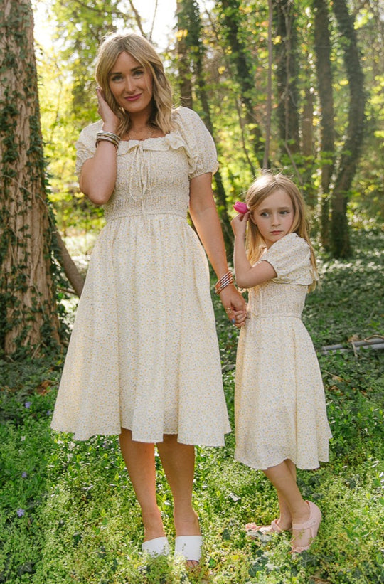 Rae Dress in Yellow Floral