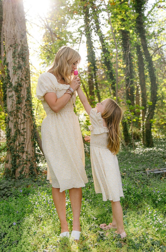 Mini Rae Dress in Yellow Floral