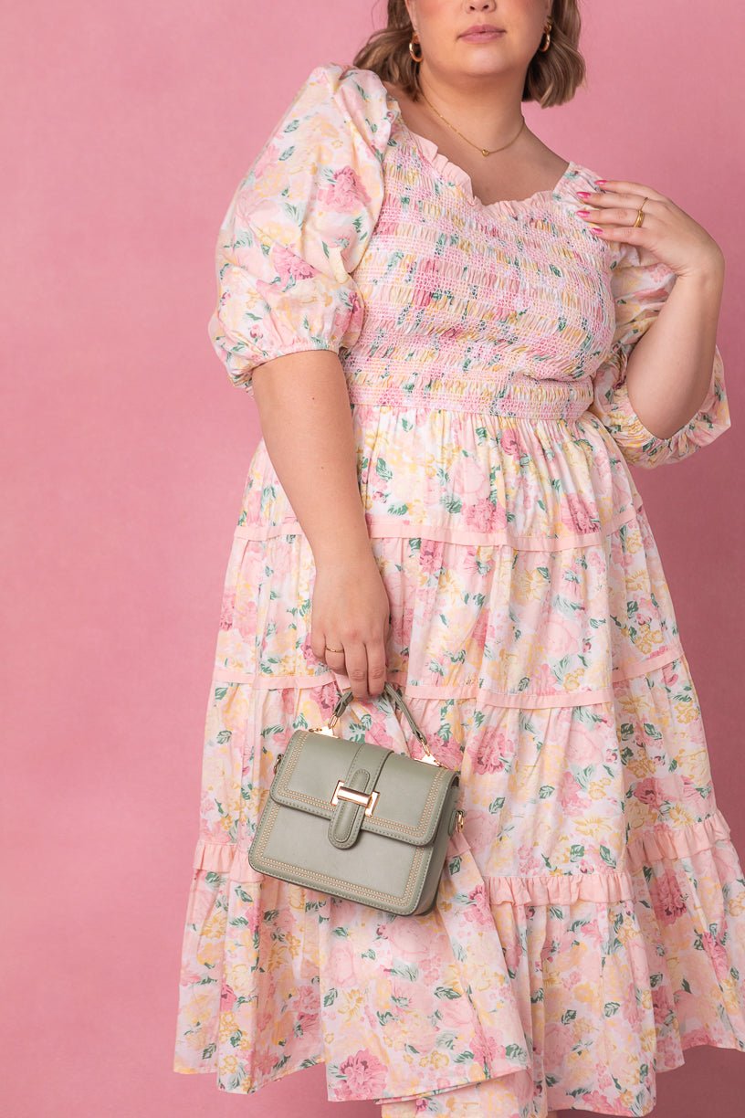 Roselyn Dress in Pastel Floral-Adult