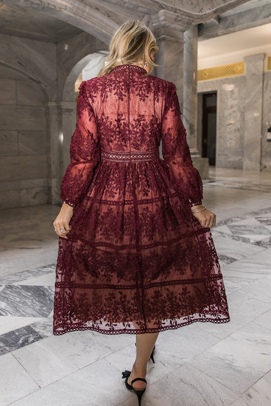 Sicily Dress in Wine