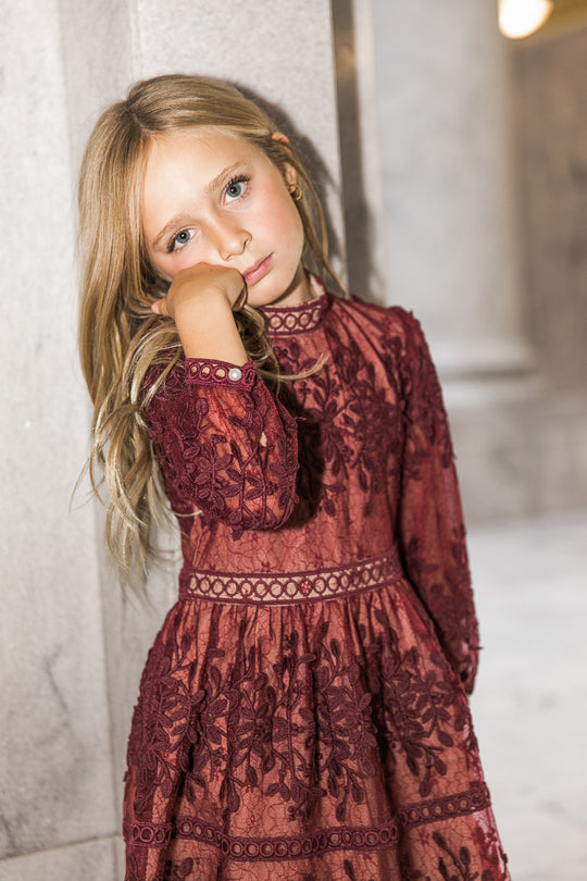 Mini Sicily Dress in Wine