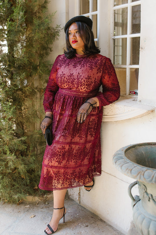 Sicily Dress in Wine