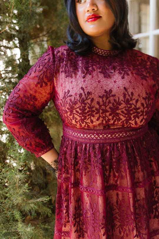 Sicily Dress in Wine