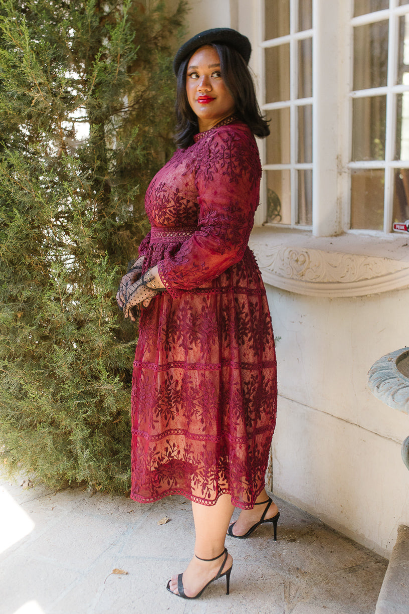Sicily Dress in Wine - FINAL SALE