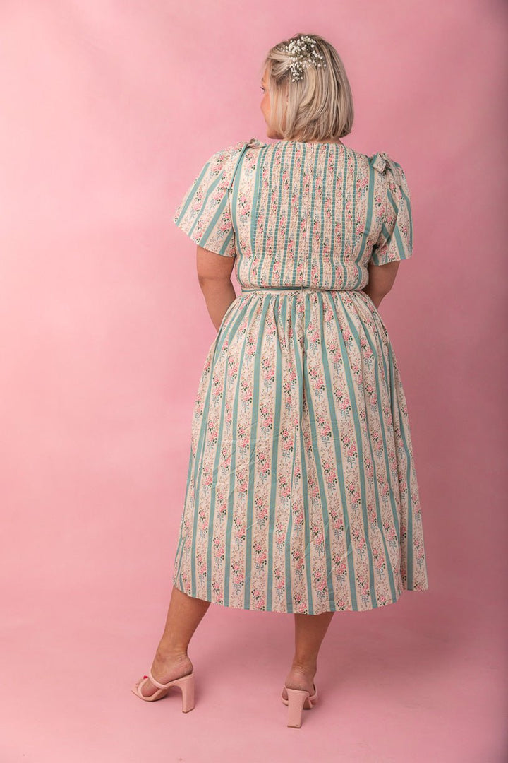 Sonnet Midi Dress in Vintage Rose-Adult