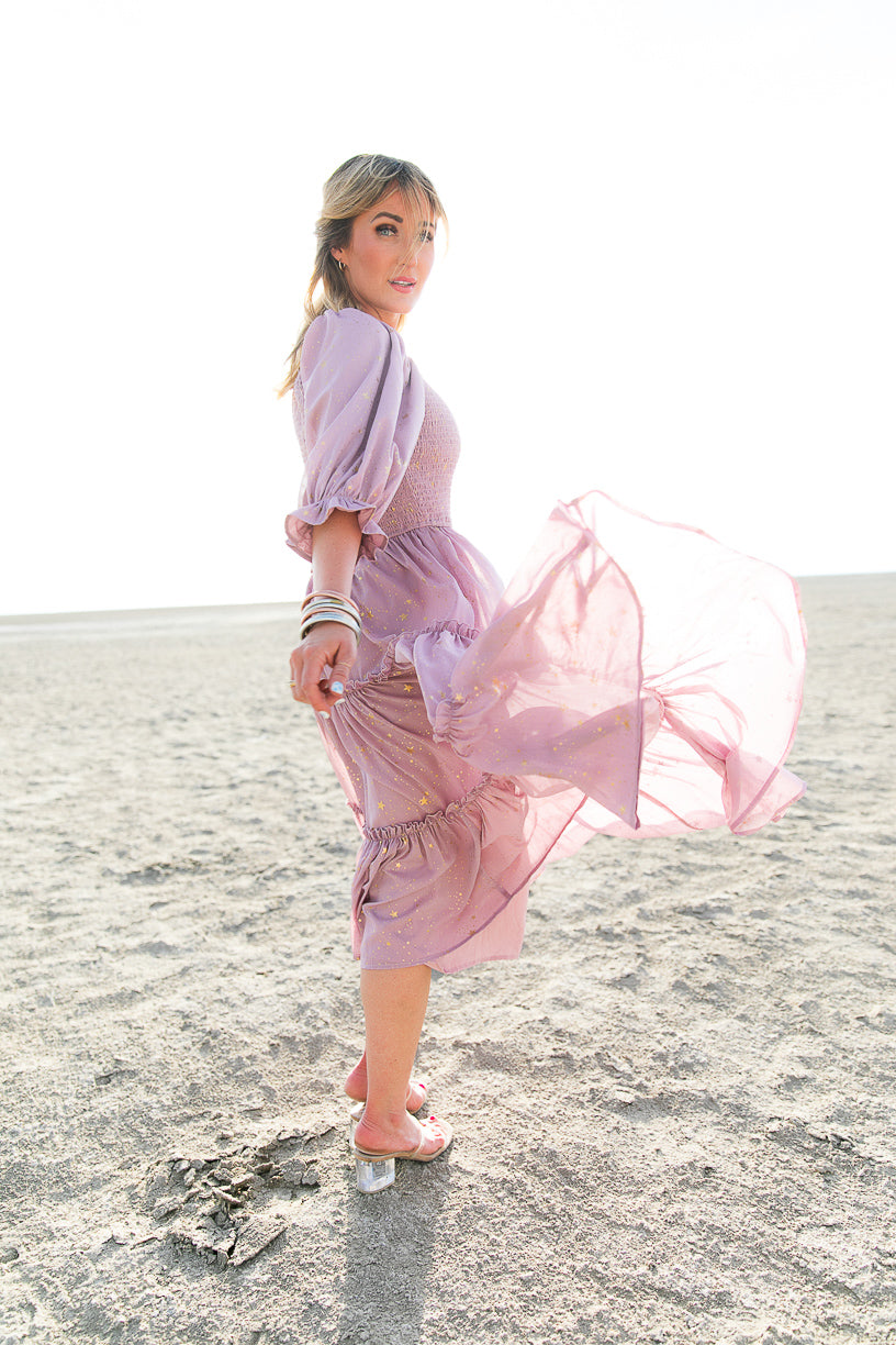 Starry Nights Dress in Lilac