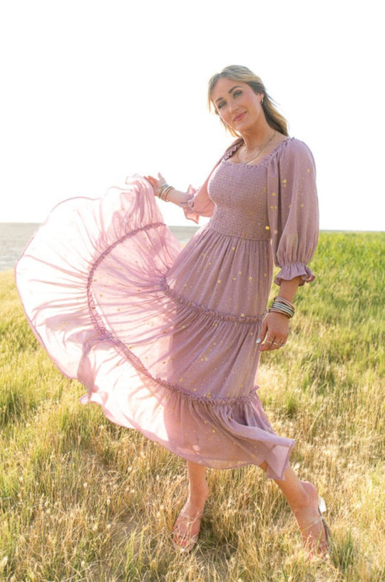 Starry Nights Dress in Lilac