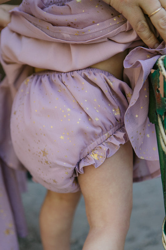 Baby Starry Nights Dress Set in Lilac