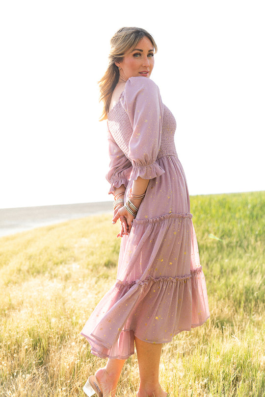 Starry Nights Dress in Lilac