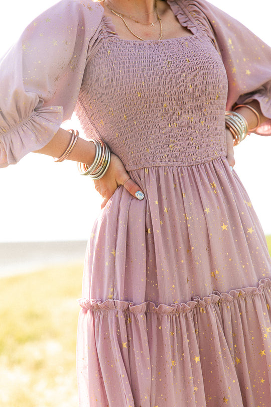 Starry Nights Dress in Lilac