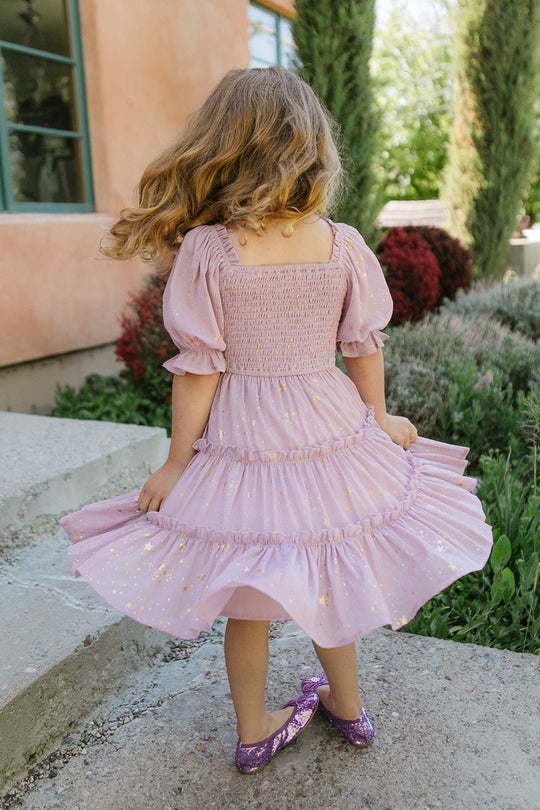 Mini Starry Nights Dress in Lilac