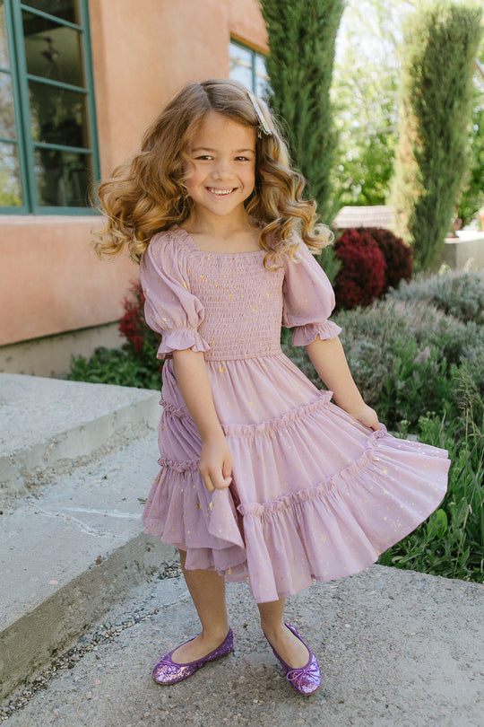 Mini Starry Nights Dress in Lilac