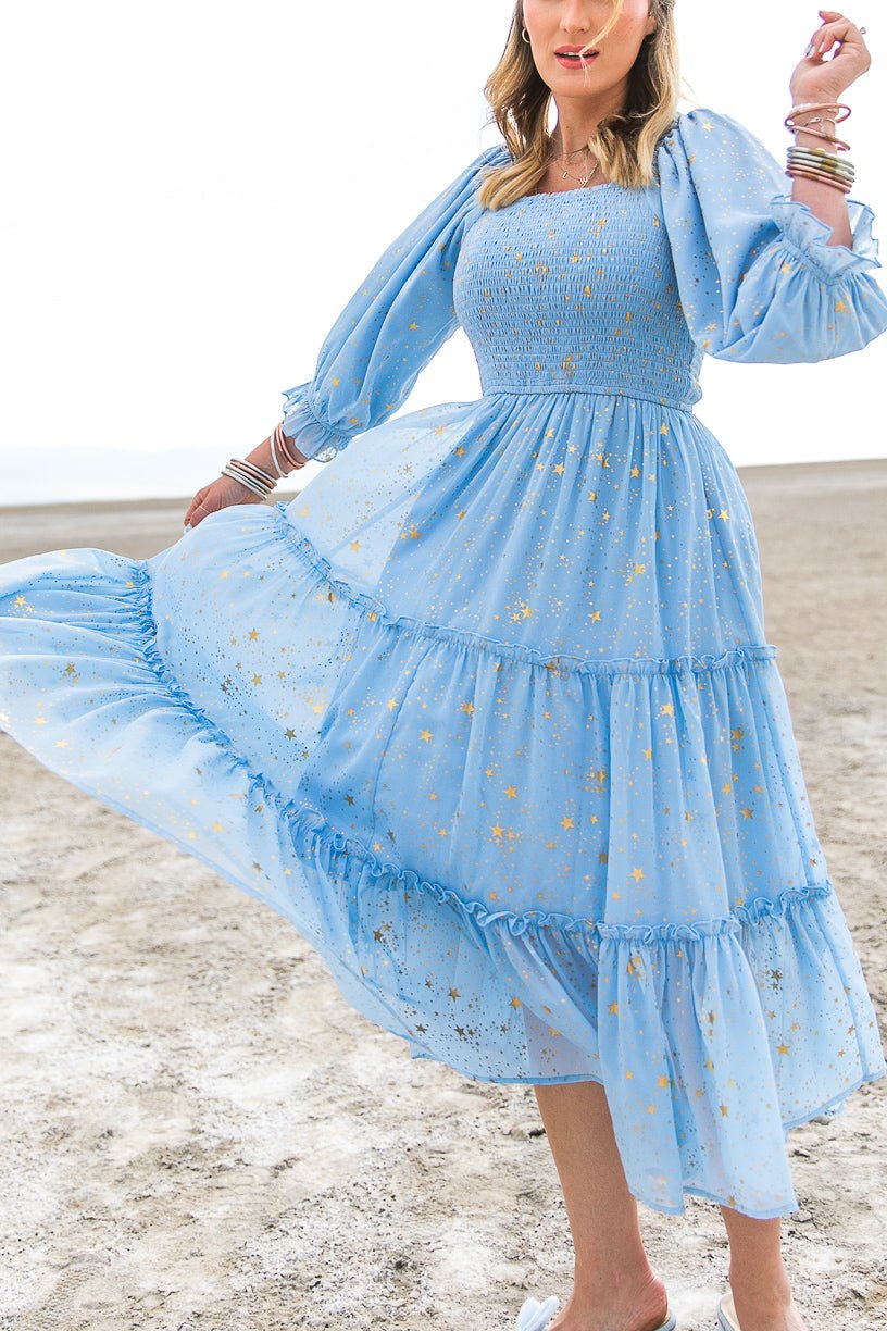 Starry Nights Dress in Baby Blue - FINAL SALE-Adult