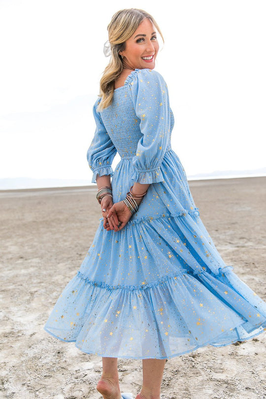 Starry Nights Dress in Baby Blue - FINAL SALE-Adult