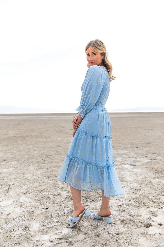 Starry Nights Dress in Baby Blue - FINAL SALE-Adult