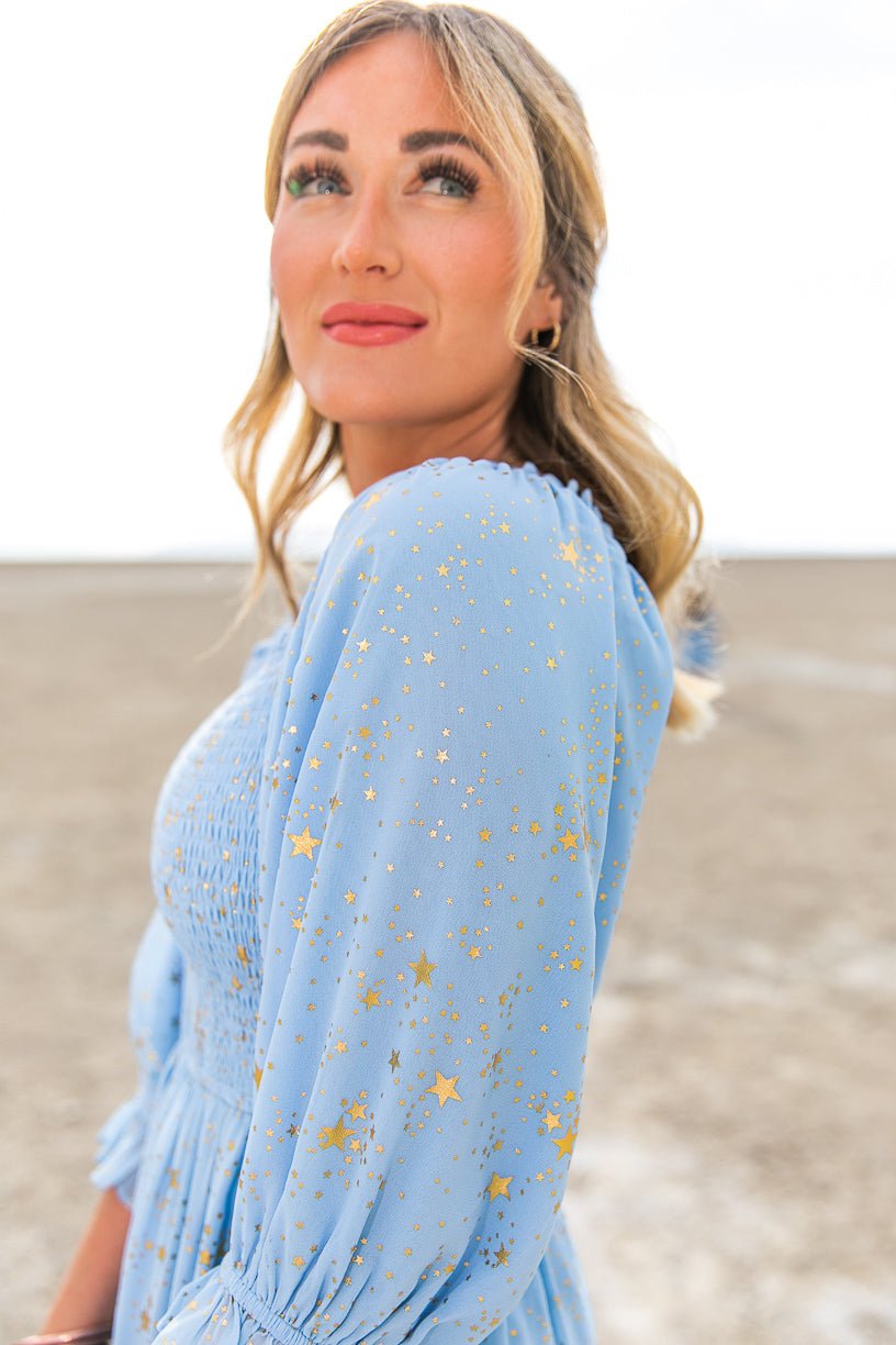 Starry Nights Dress in Baby Blue - FINAL SALE-Adult