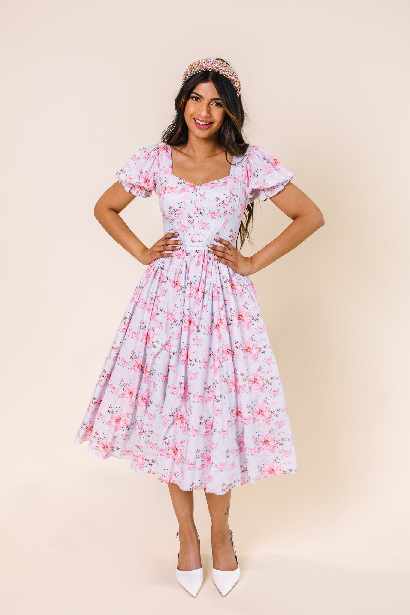 Ivy City Co Floral Ballerina hotsell Dress