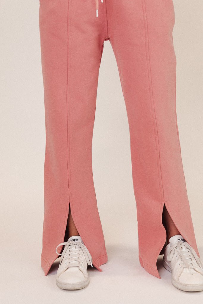 Magenta Women's Business Wide Leg Pants Dress Flare Split Hem