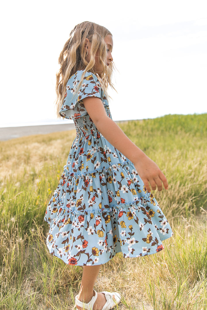 Mini Sweet Caroline Dress in Blue - FINAL SALE