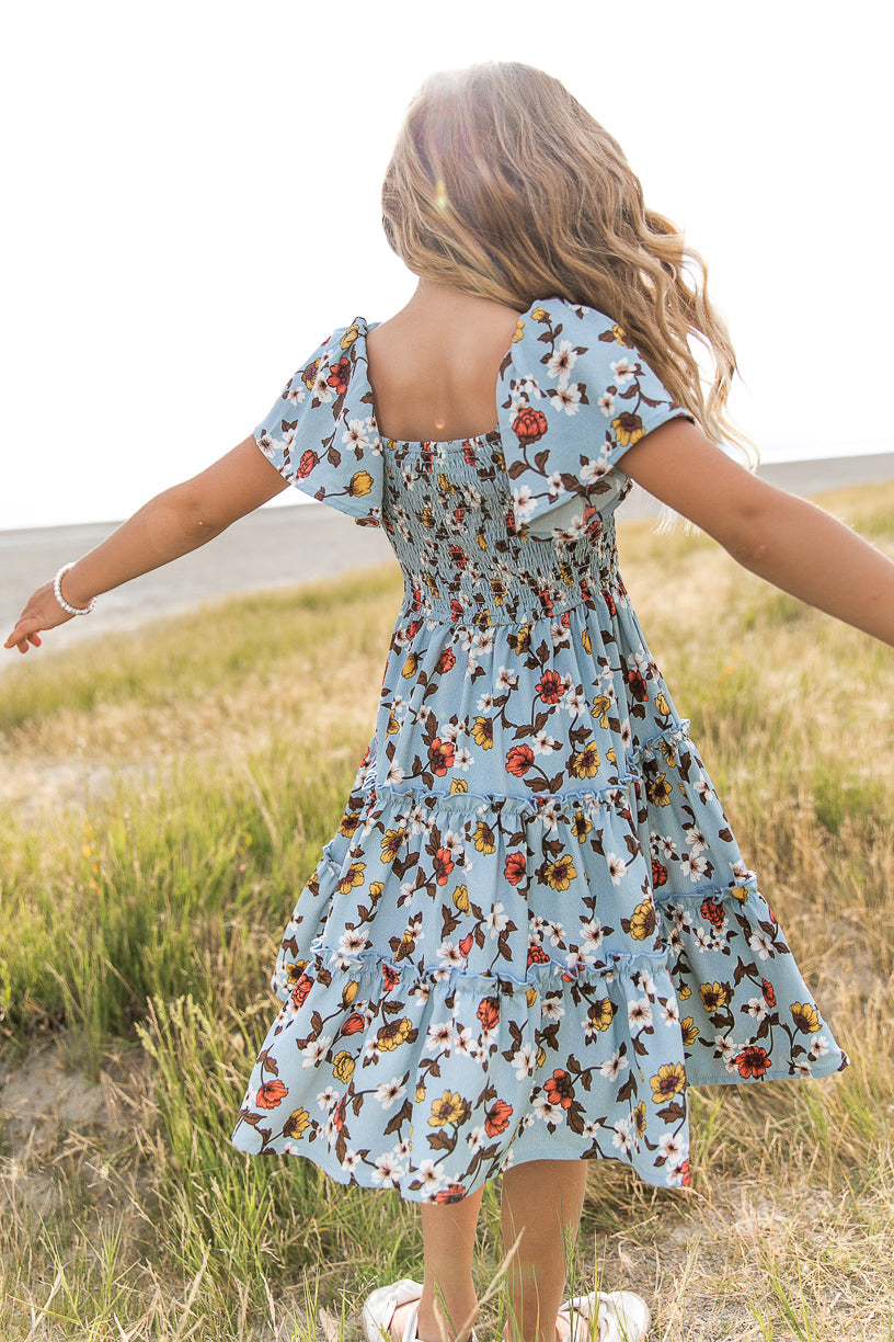 Mini Sweet Caroline Dress in Blue - FINAL SALE