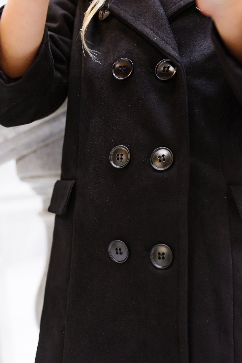Mini Tabitha Coat in Black Suede - FINAL SALE-Mini