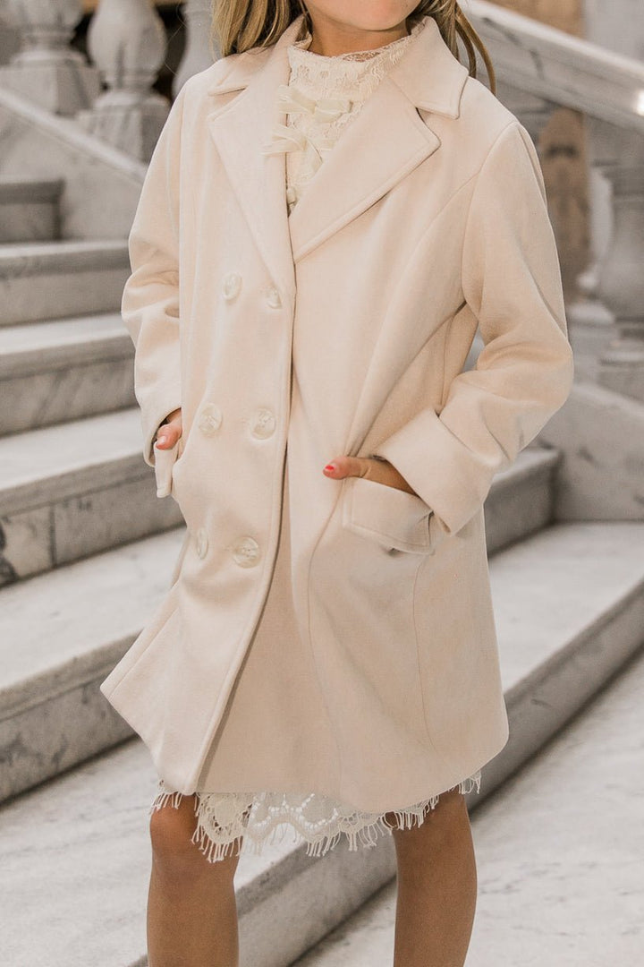Mini Tabitha Coat in Cream Suede - FINAL SALE-Mini