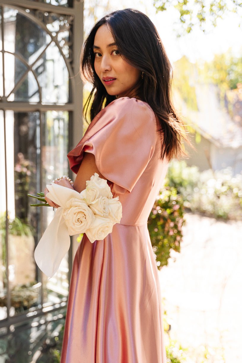 Tessie Dress in Apricot Crush - Bridesmaid Dress – Ivy City Co