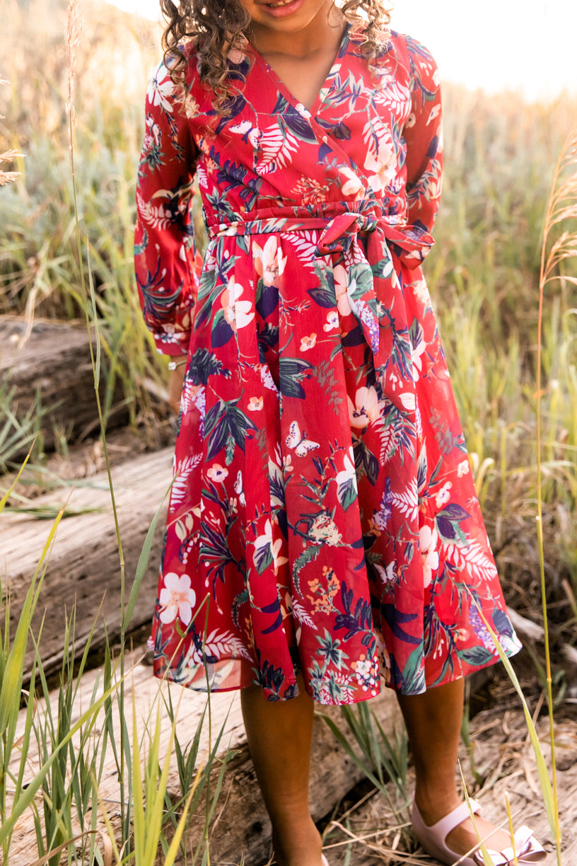 Mini Laney Dress in Red Floral - FINAL SALE