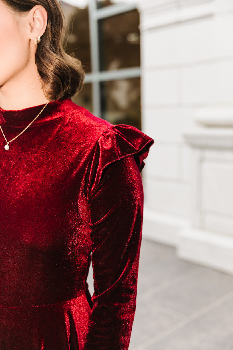 La La Lady Dress in Wine