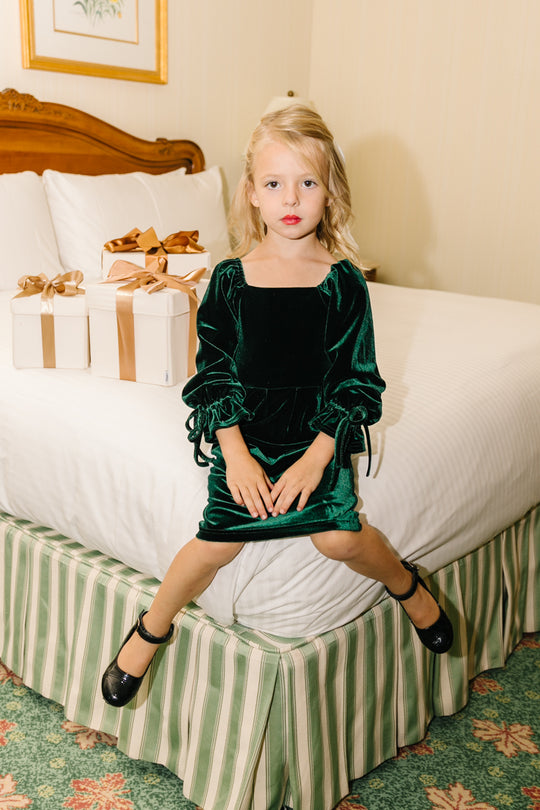 Mini Scarlett Dress in Emerald
