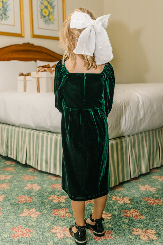 Mini Scarlett Dress in Emerald