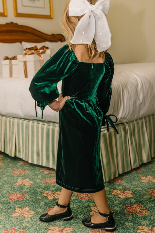 Mini Scarlett Dress in Emerald