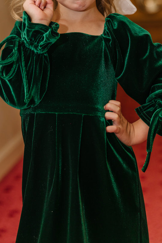 Mini Scarlett Dress in Emerald