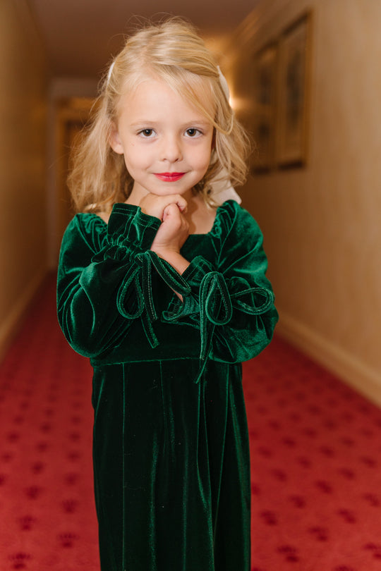 Mini Scarlett Dress in Emerald