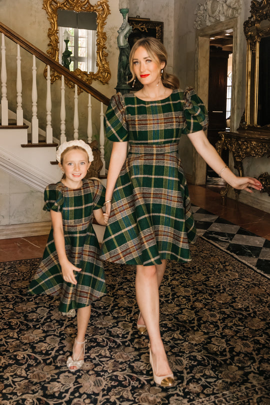 Mini Holly Plaid Flare Dress