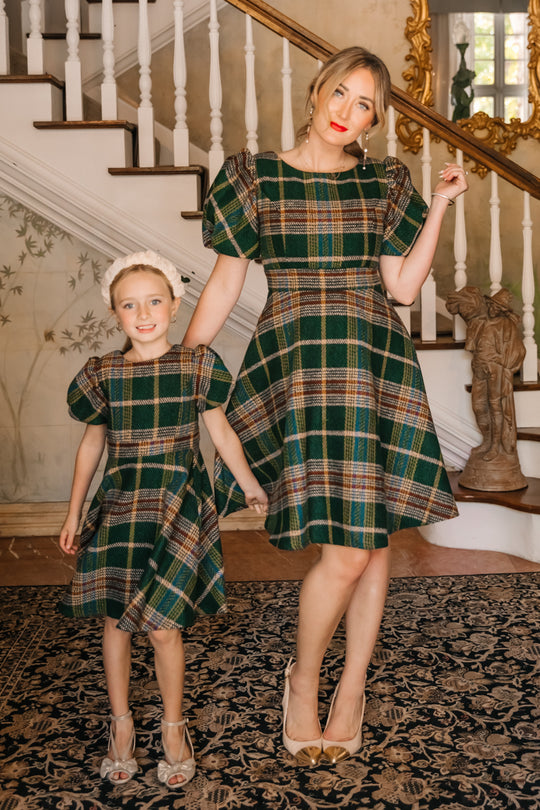 Mini Holly Plaid Flare Dress