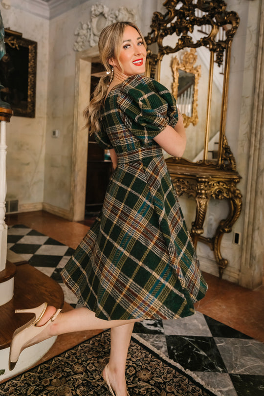 Holly Plaid Flare Dress