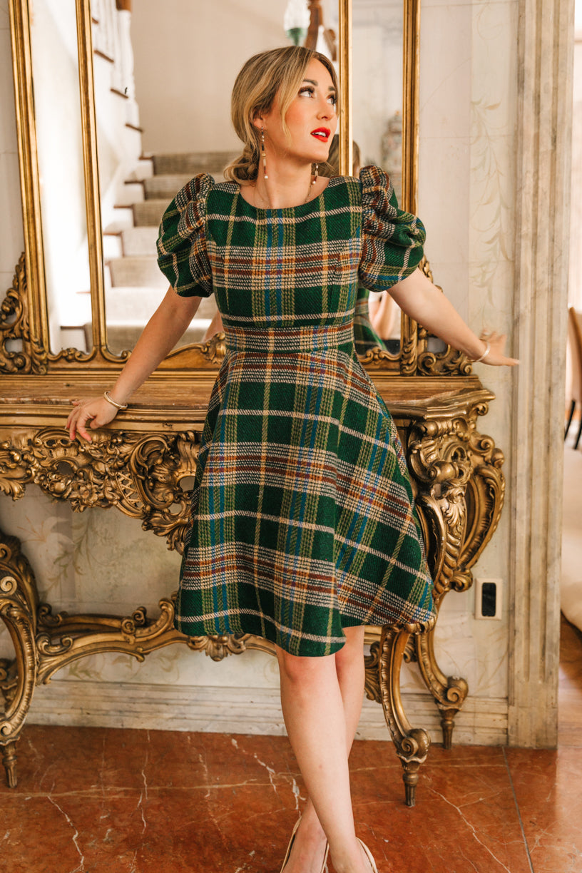 Holly Plaid Flare Dress
