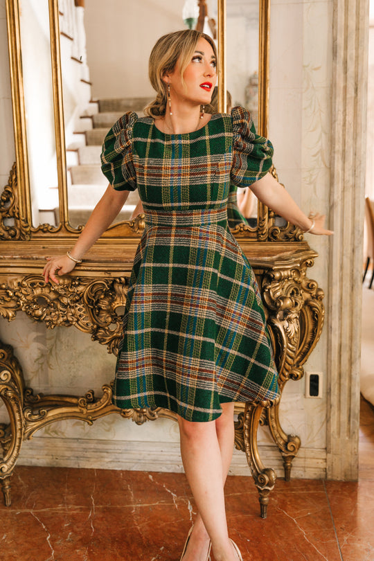 Holly Plaid Flare Dress