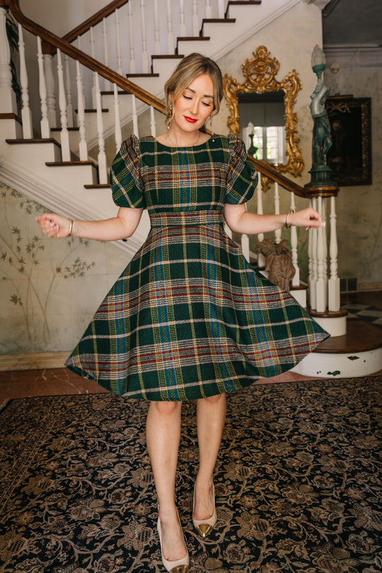 Holly Plaid Flare Dress