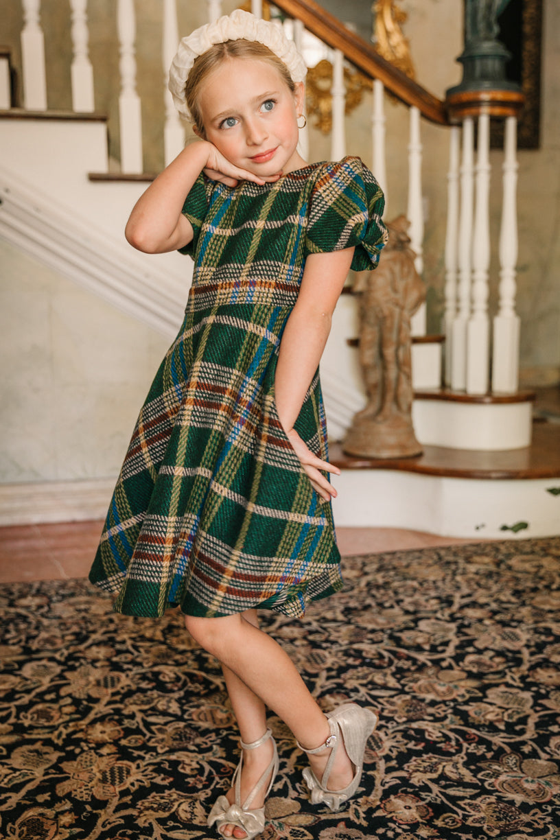 Mini Holly Plaid Flare Dress