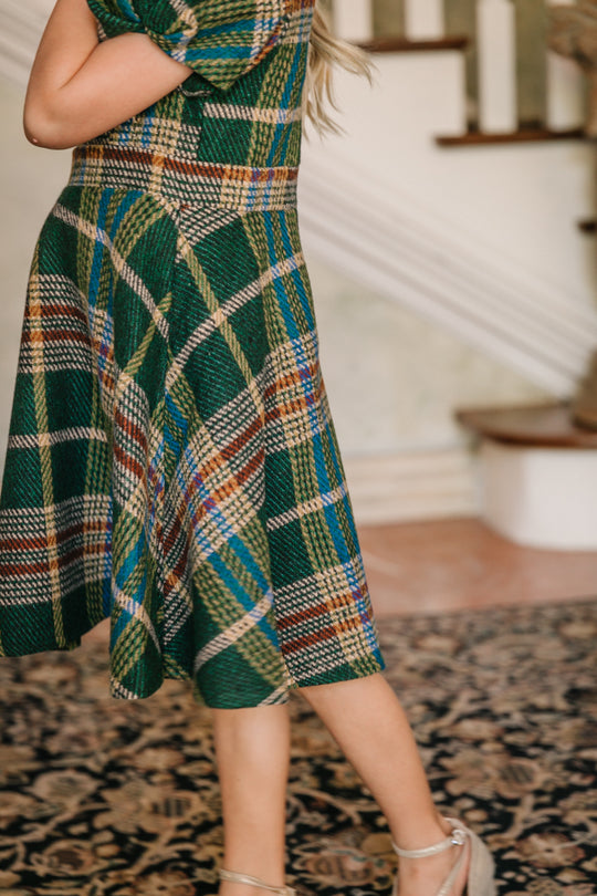 Mini Holly Plaid Flare Dress