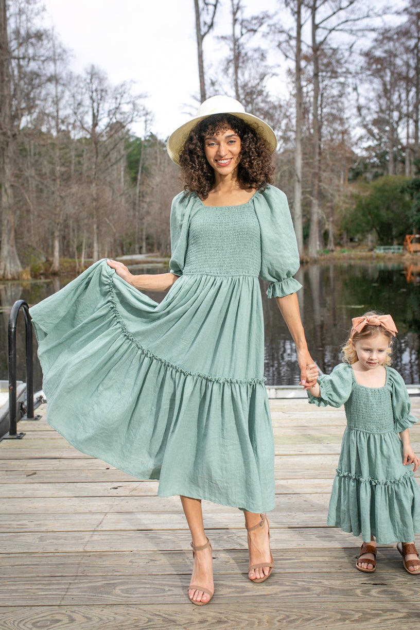 Lani Dress in Eucalyptus - FINAL SALE