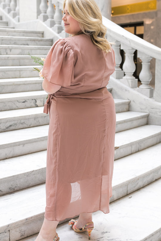 Lillie Dress in Dusty Rose